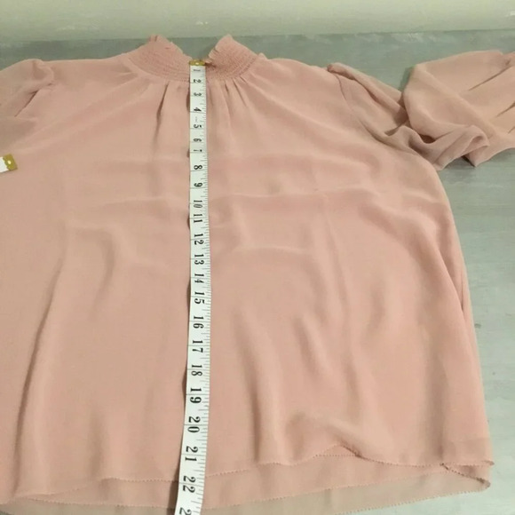 ARITZIA Wilfred long sleeve High-Neck Blouse Light Pink Timeless & Elegant SZ S - Picture 6 of 6